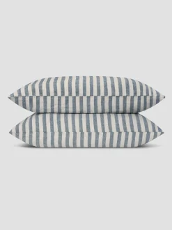 Atlantic Pembroke Stripe Linen Blend Pillowcase (Pair)