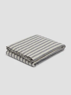 Atlantic Pembroke Stripe Linen Blend Flat Sheet