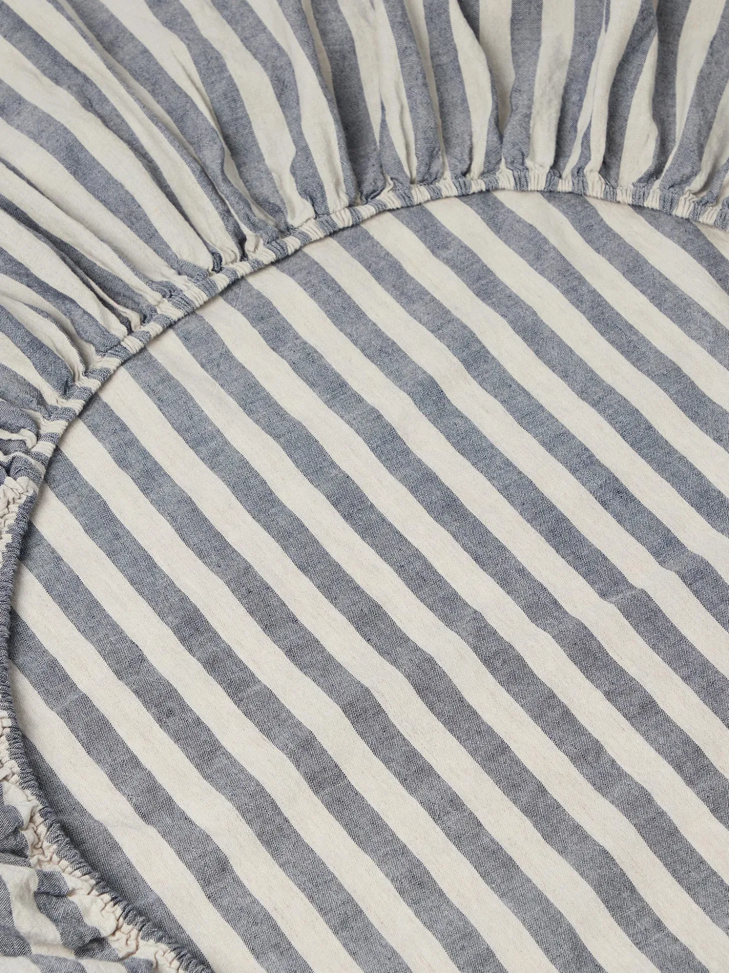 Atlantic Pembroke Stripe Linen Blend Fitted Sheet