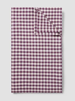Berry Gingham Linen Blend Tablecloth
