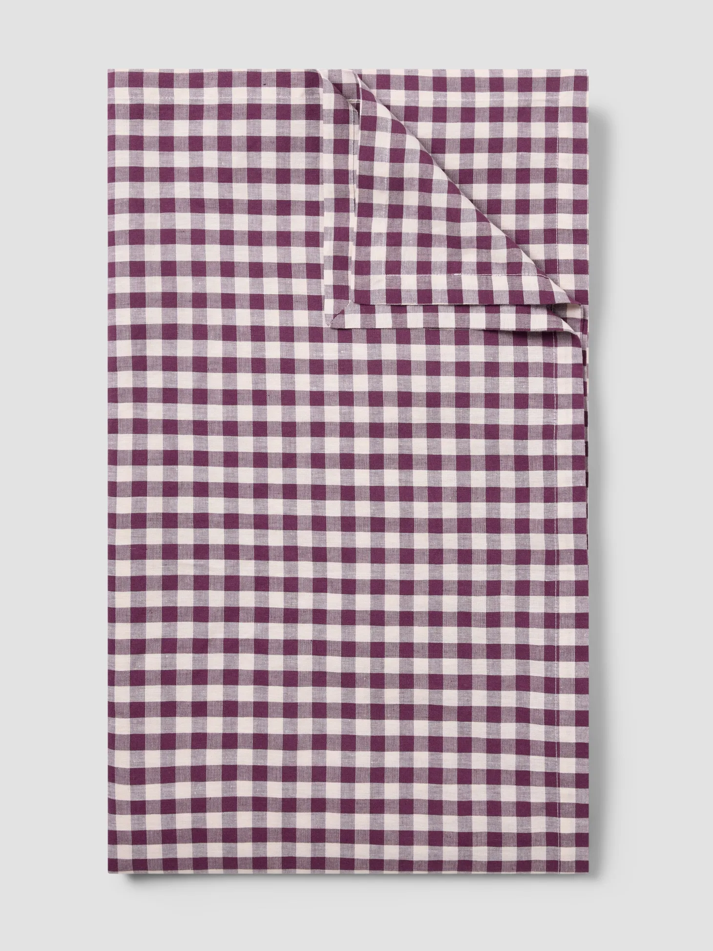 Berry Gingham Linen Blend Tablecloth