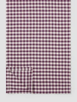 Berry Gingham Linen Blend Table Runner