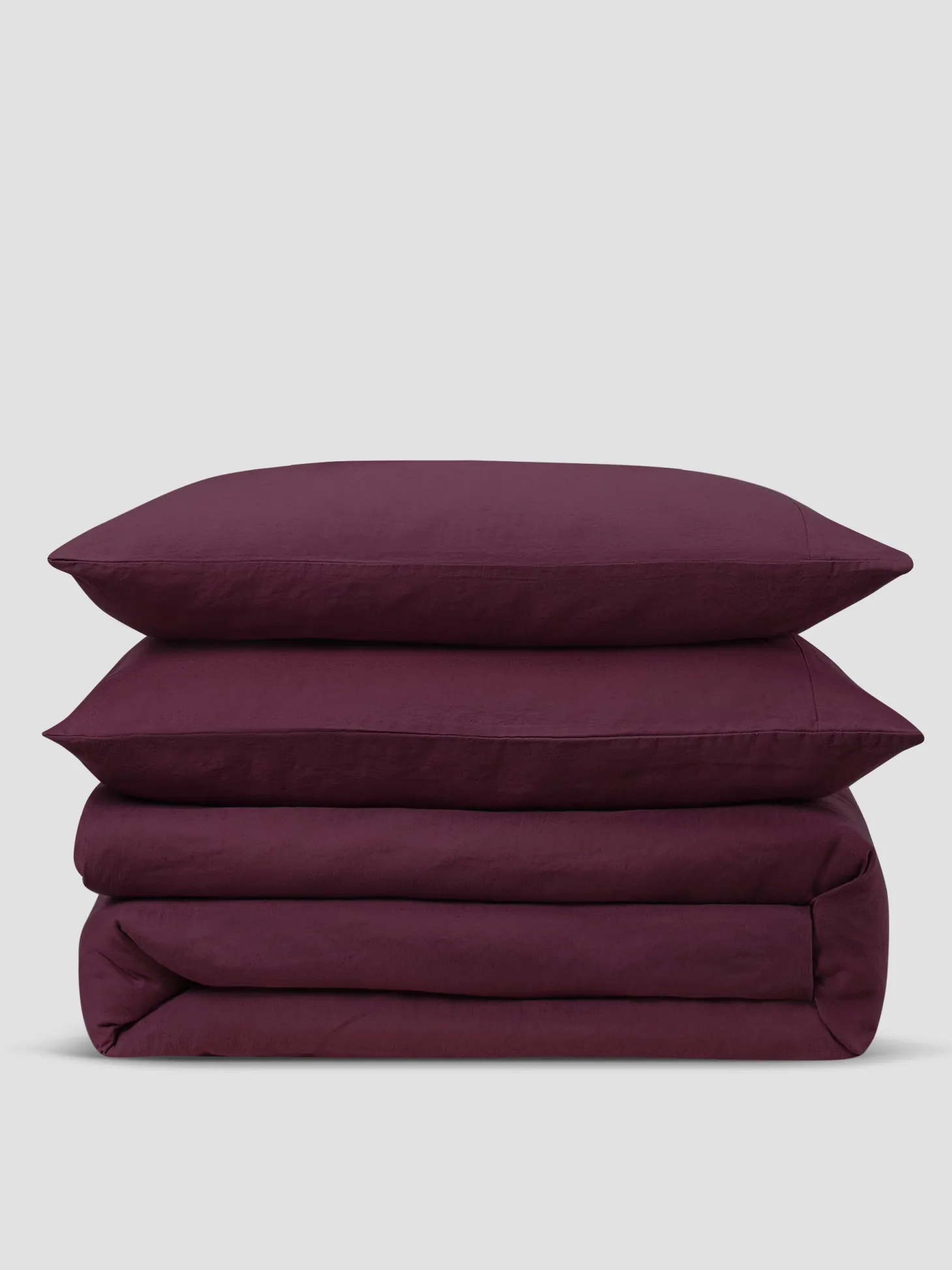 Berry Linen Blend Duvet Set