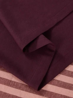 Berry Linen Blend Table Runner