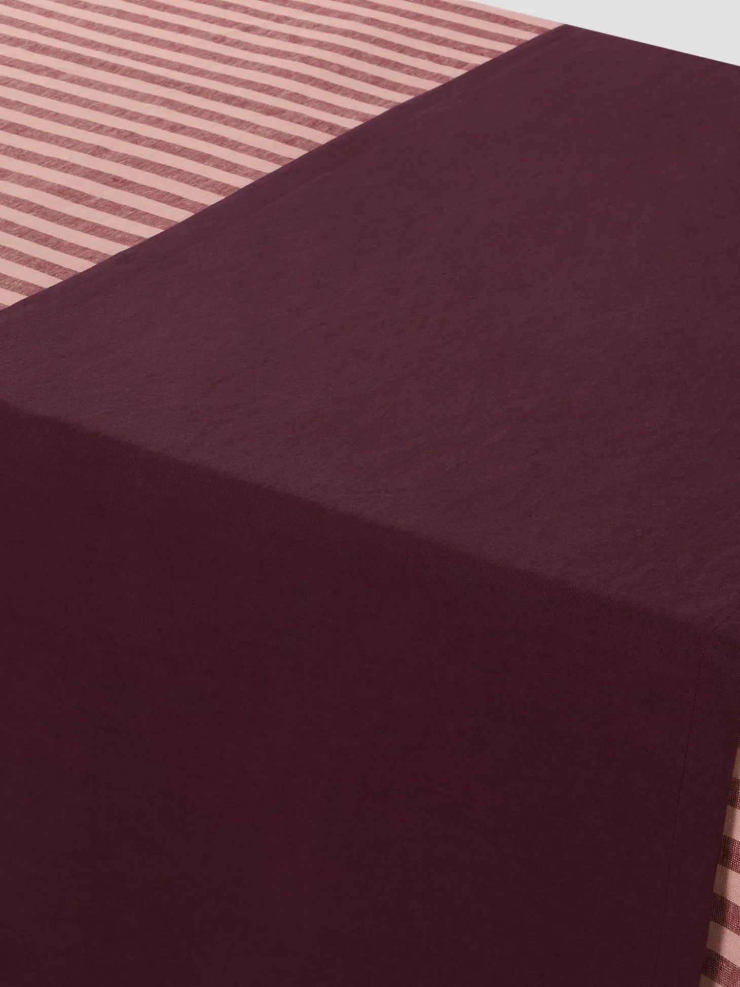Berry Linen Blend Table Runner
