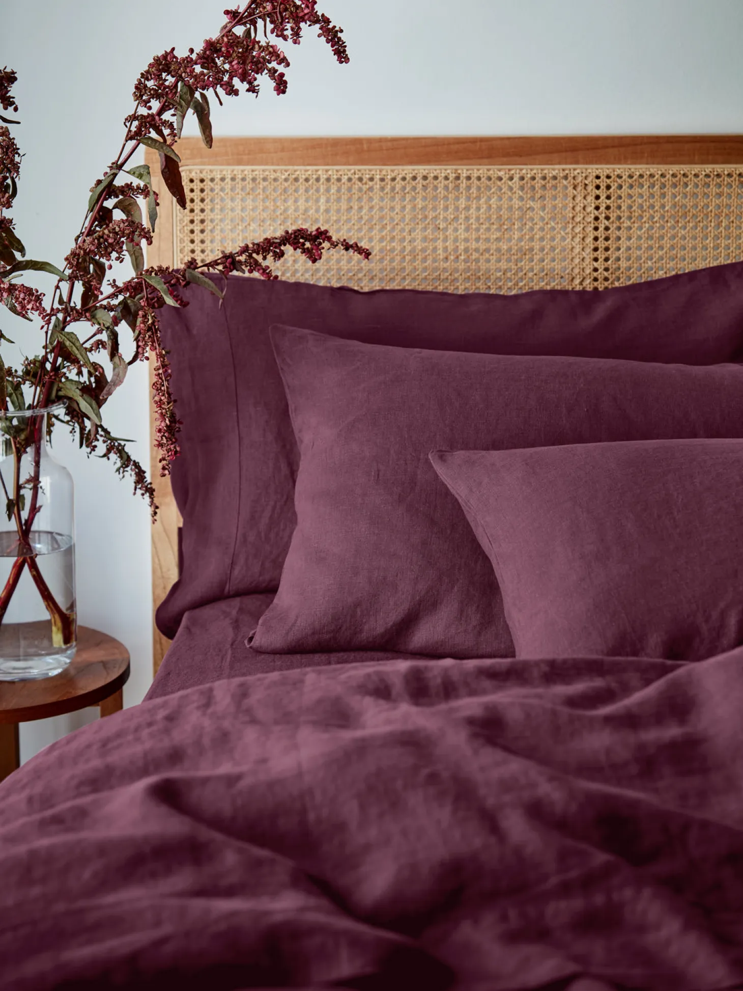 Berry 100% Linen Pillowcases (Pair)
