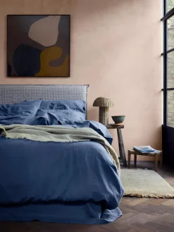 Blueberry Linen Blend Duvet Cover