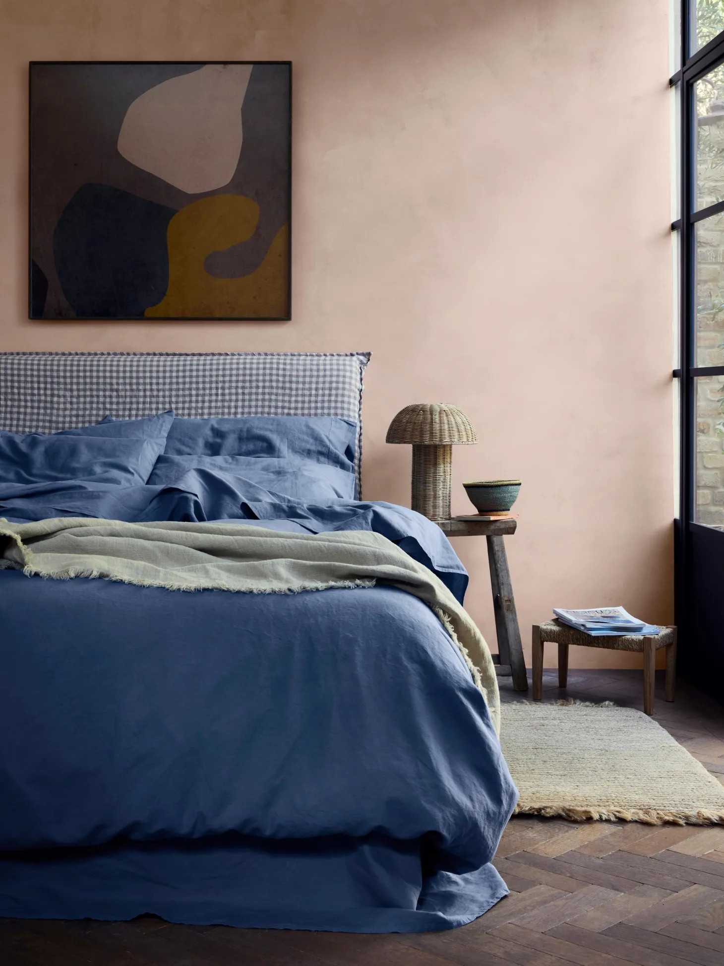 Blueberry Linen Blend Duvet Cover