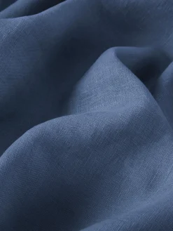 Blueberry Linen Blend Fitted Sheet