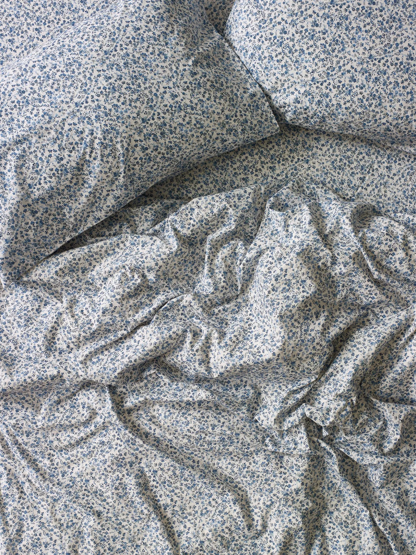 Blue Mini Meadow Cotton Duvet Cover