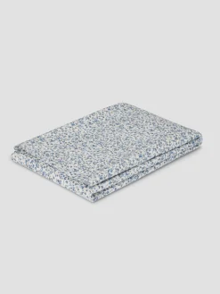 Blue Mini Meadow Cotton Flat Sheet