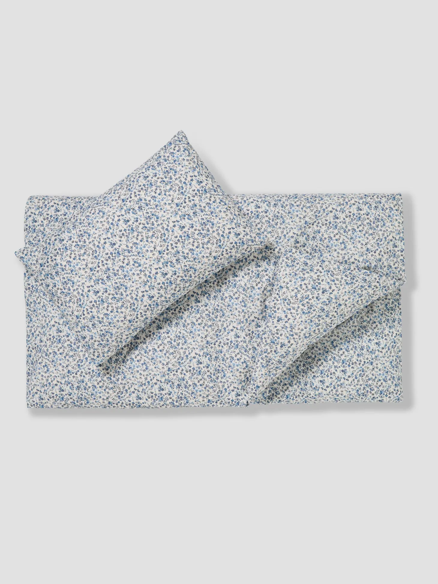 Blue Mini Meadow Kids Cotton Bedding Set