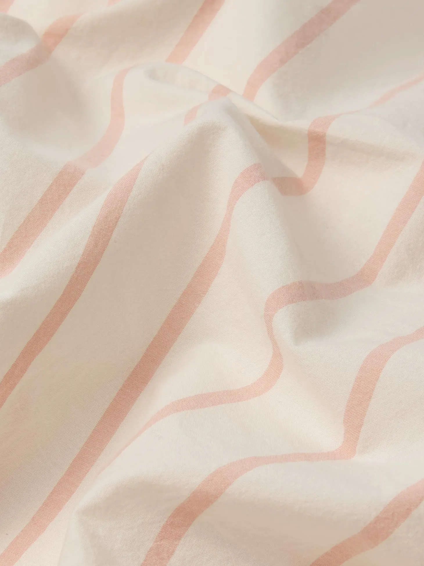 Blush Pink Slumber Stripe Cotton Duvet Cover