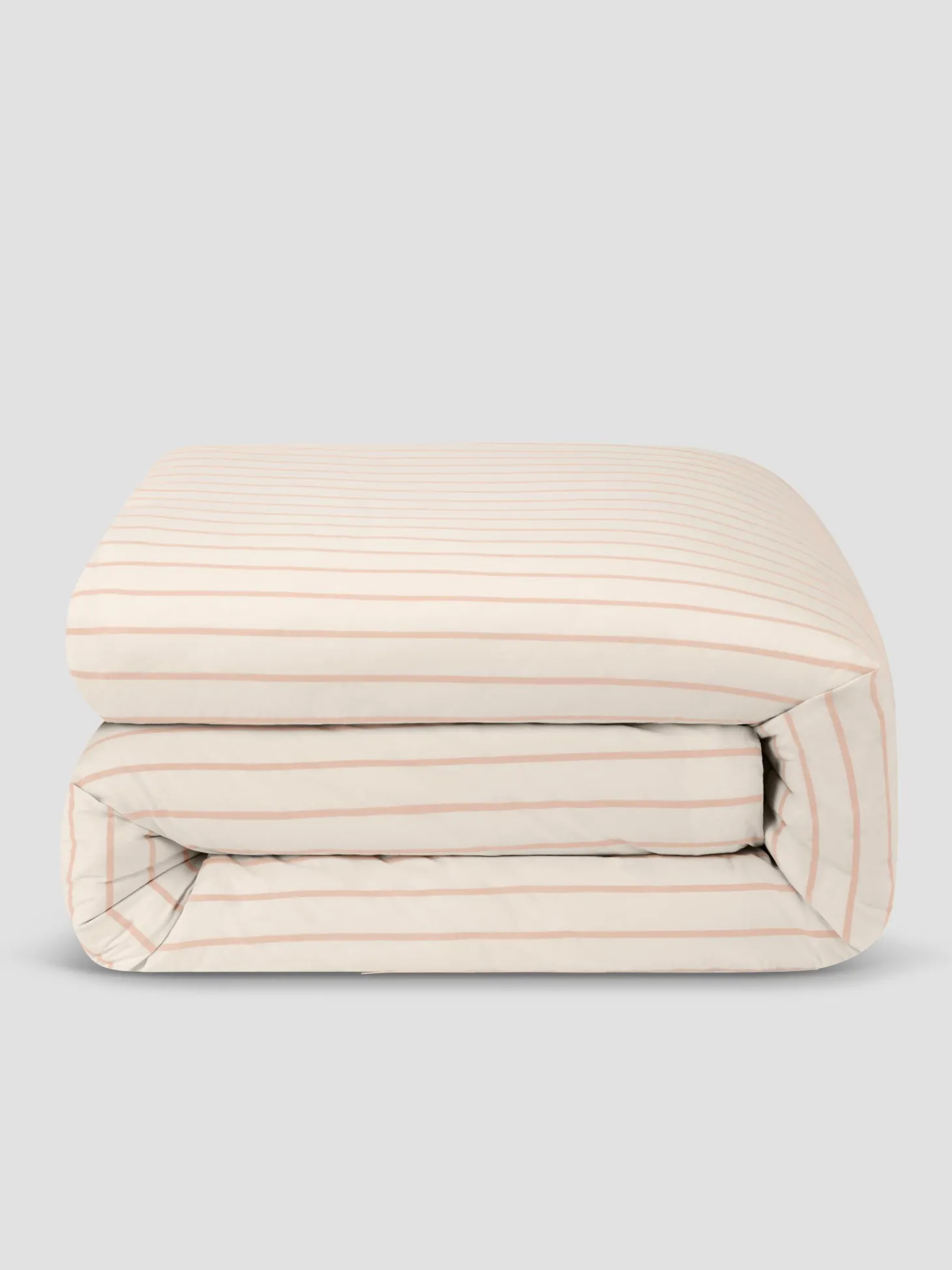 Blush Pink Slumber Stripe Cotton Duvet Cover