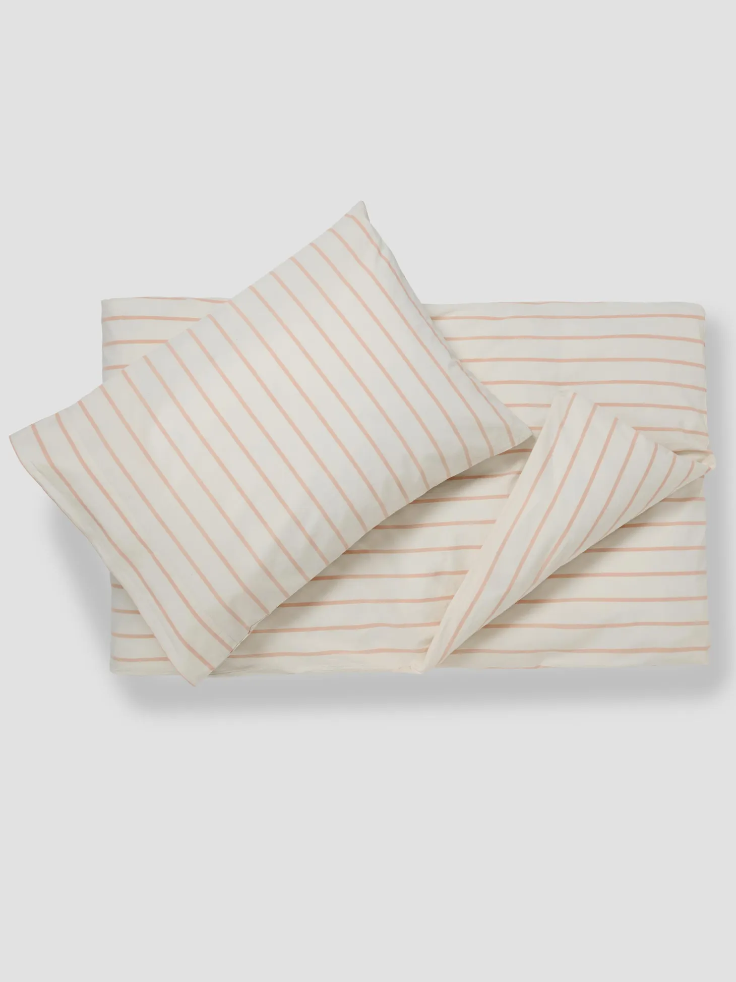 Blush Pink Slumber Stripe Kids Cotton Bedding Set