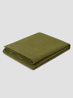 Botanical Green Linen Blend Flat Sheet