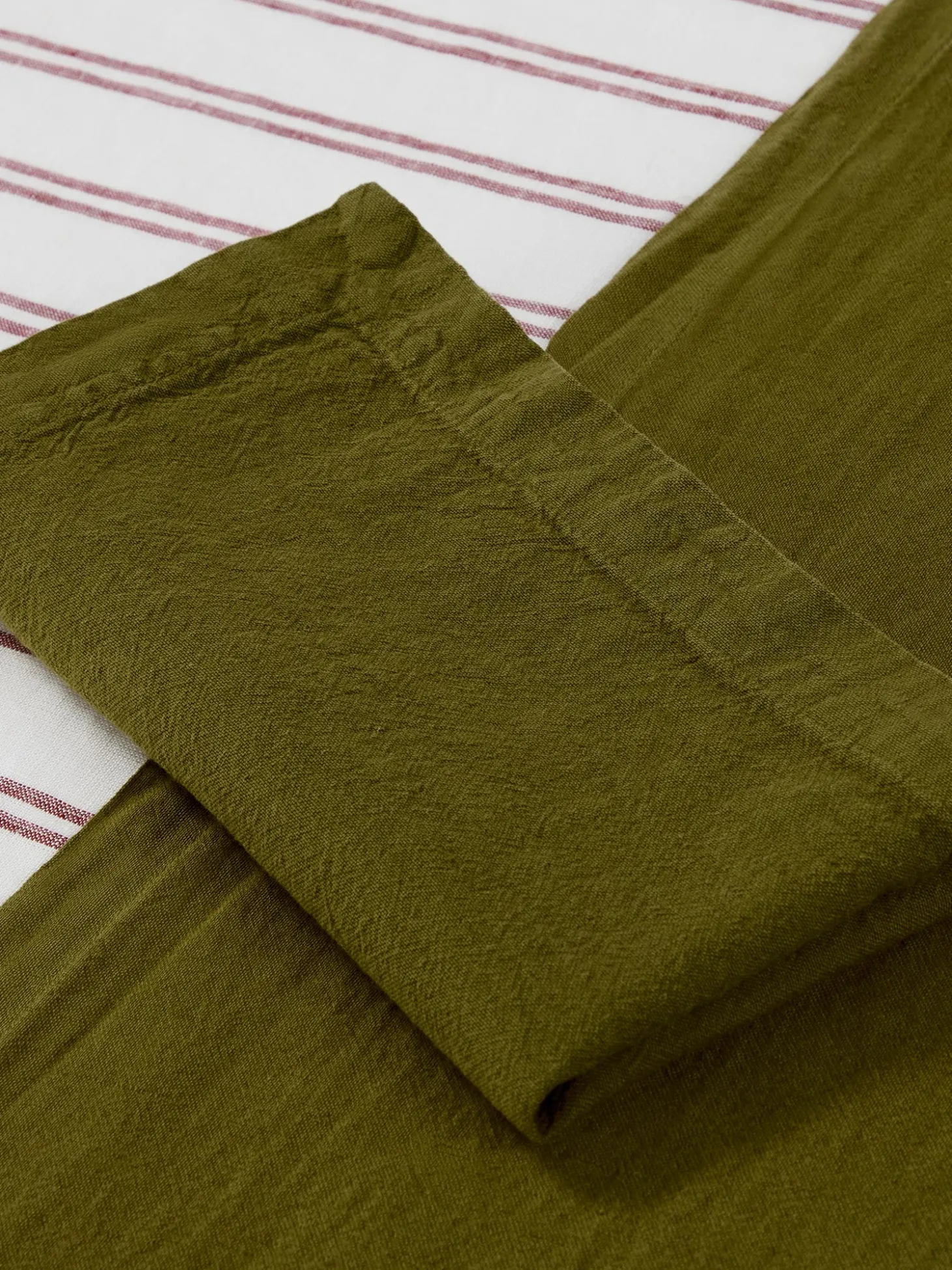 Botanical Green Linen Blend Napkins Set of 4