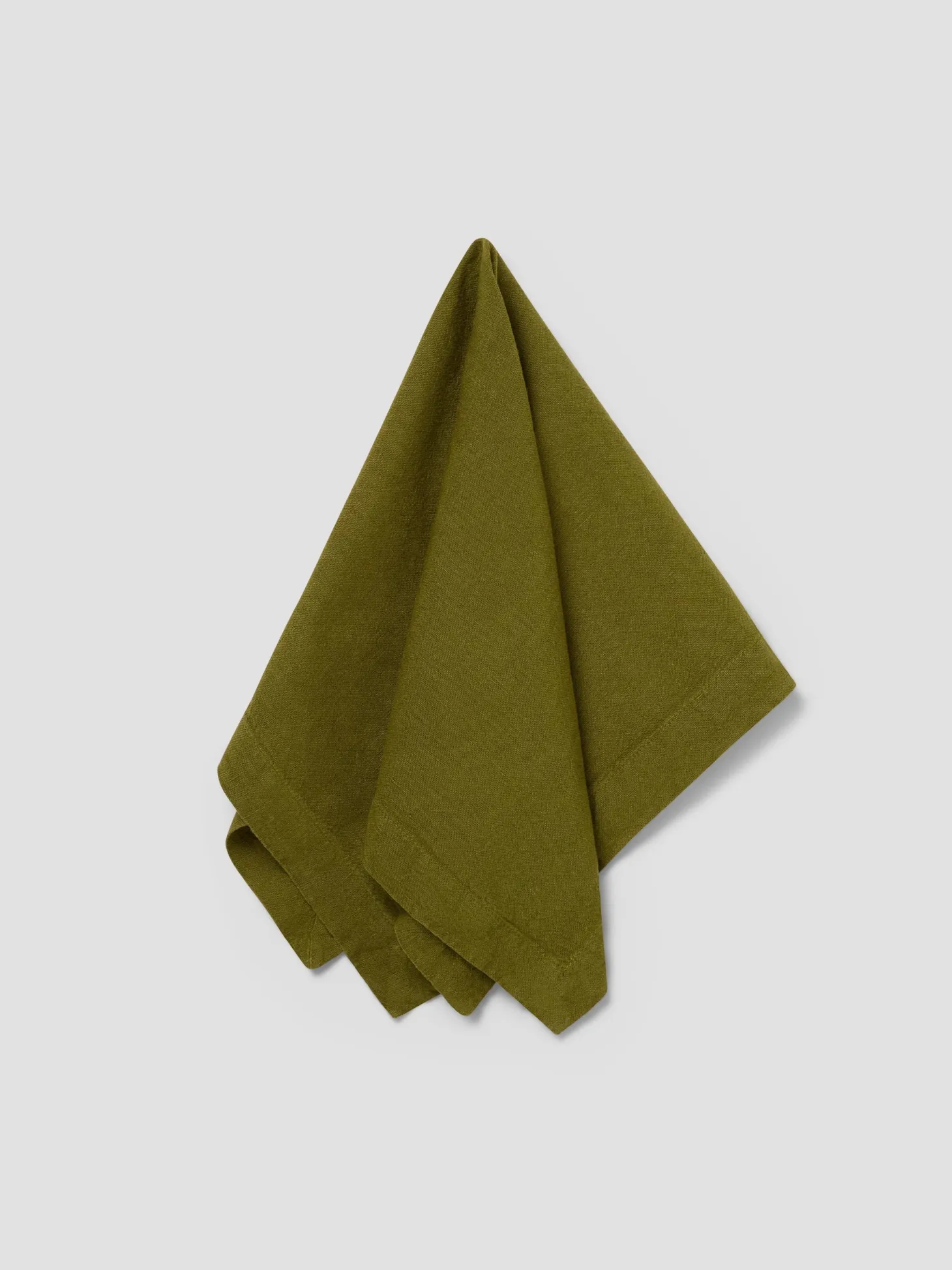 Botanical Green Linen Blend Napkins Set of 4