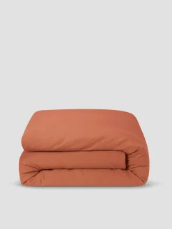 Burnt Orange 100% Linen Duvet Cover