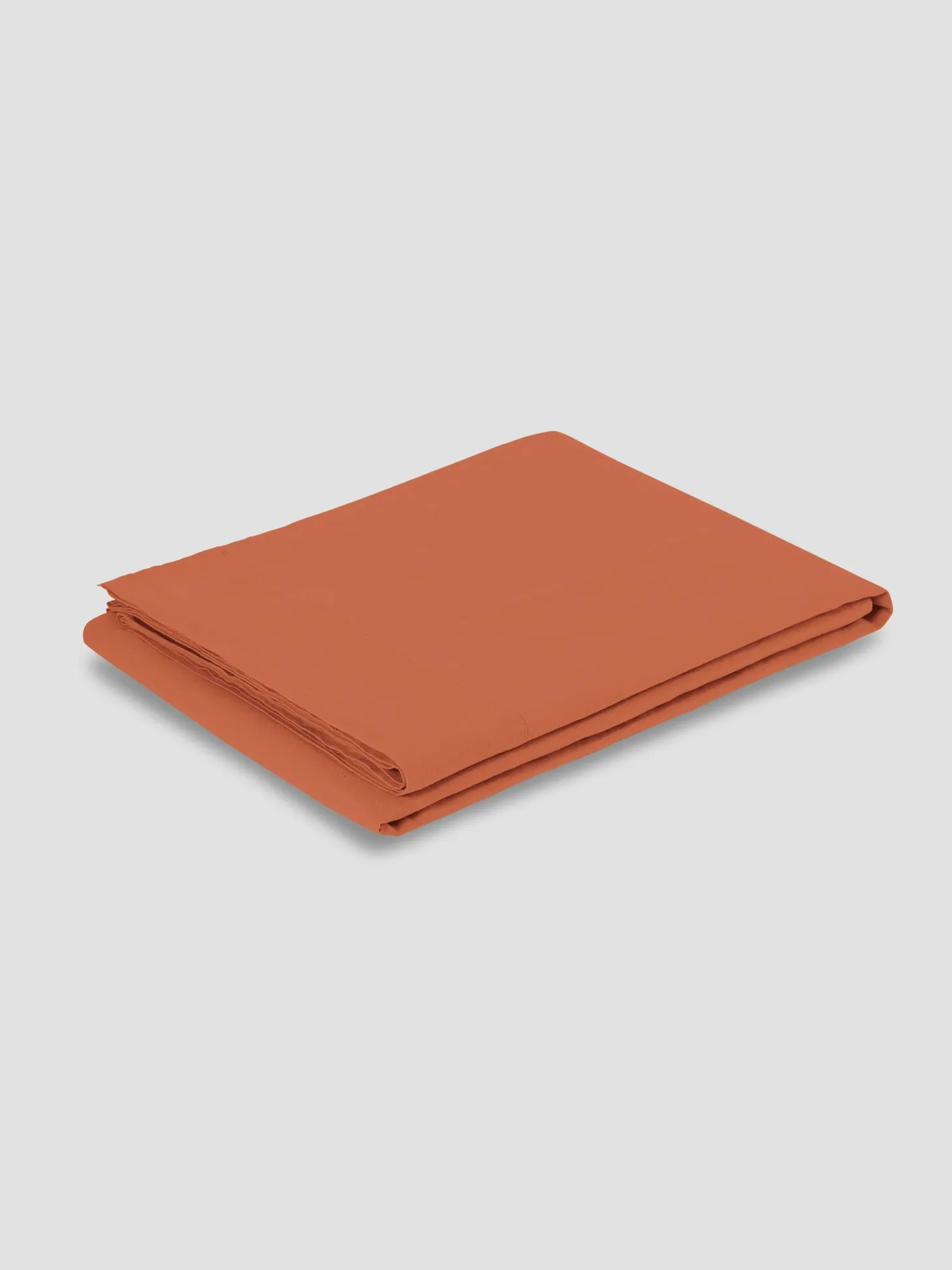 Burnt Orange 100% Linen Flat Sheet