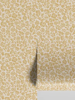 Butterscotch Meadow Floral Wallpaper