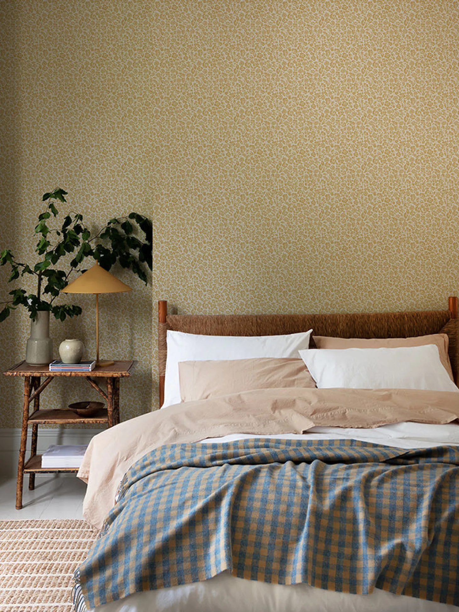 Butterscotch Meadow Floral Wallpaper