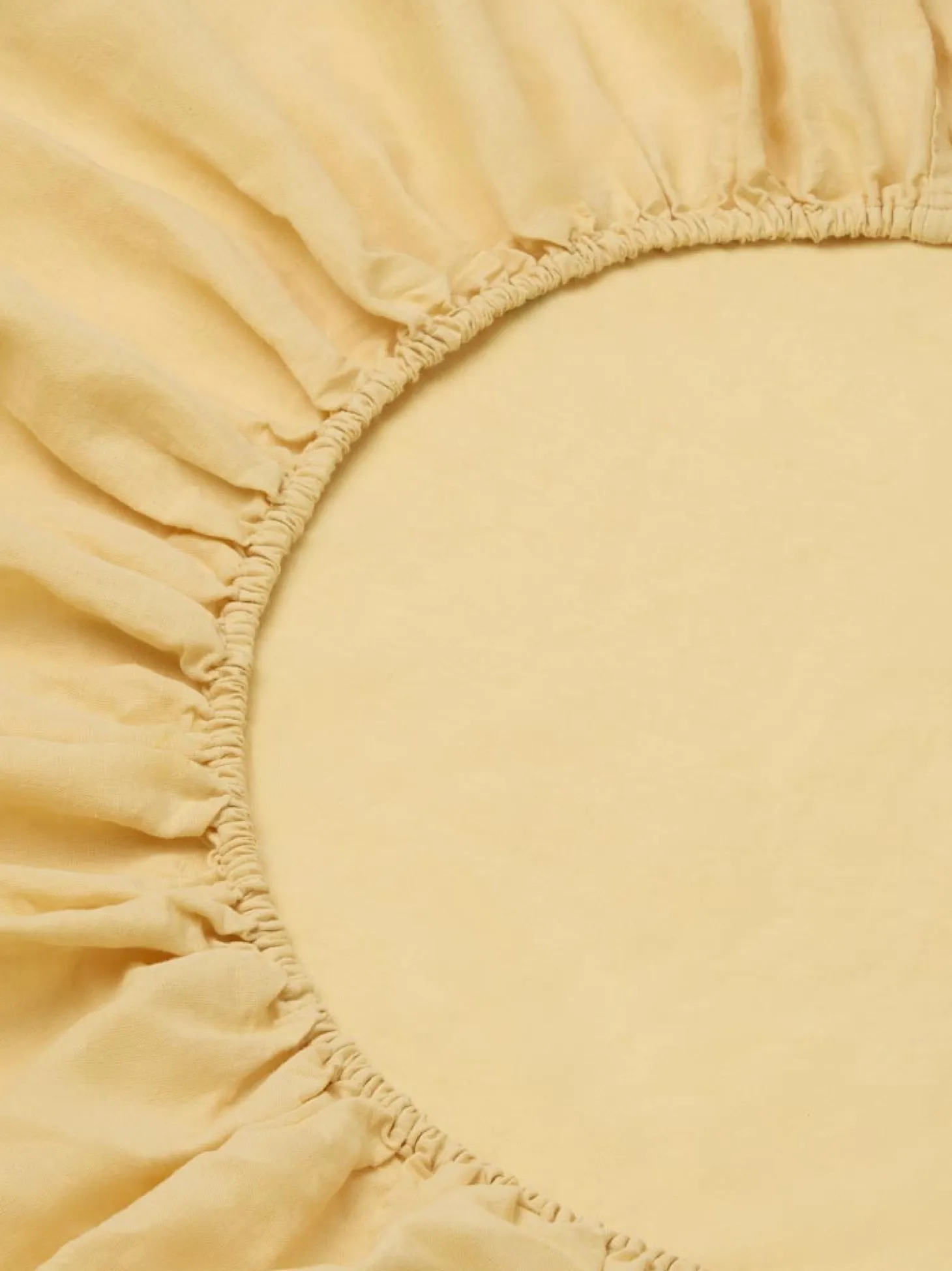 Butter Yellow Linen Blend Fitted Sheet