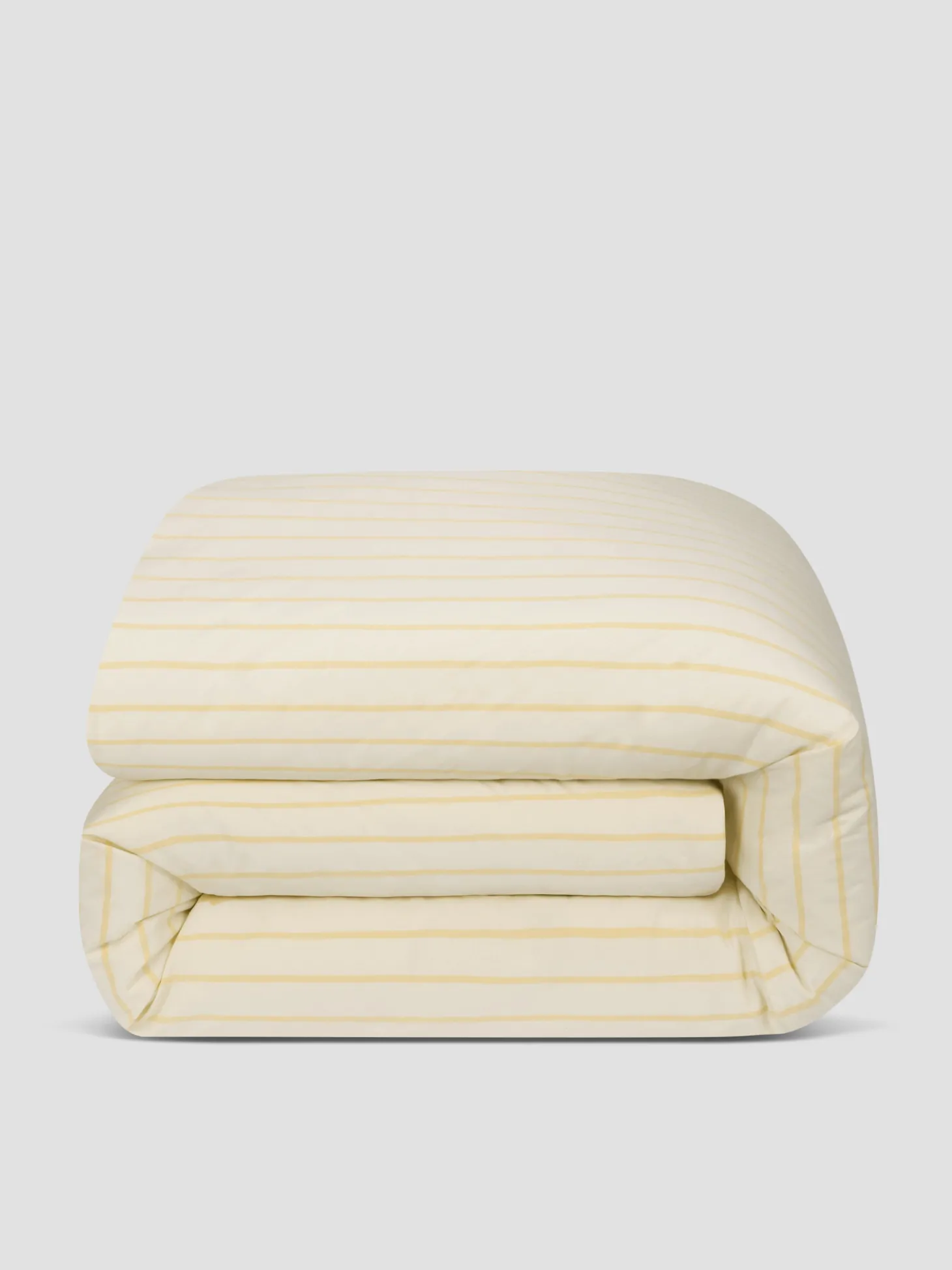 Butter Yellow Slumber Stripe Cotton Duvet Cover