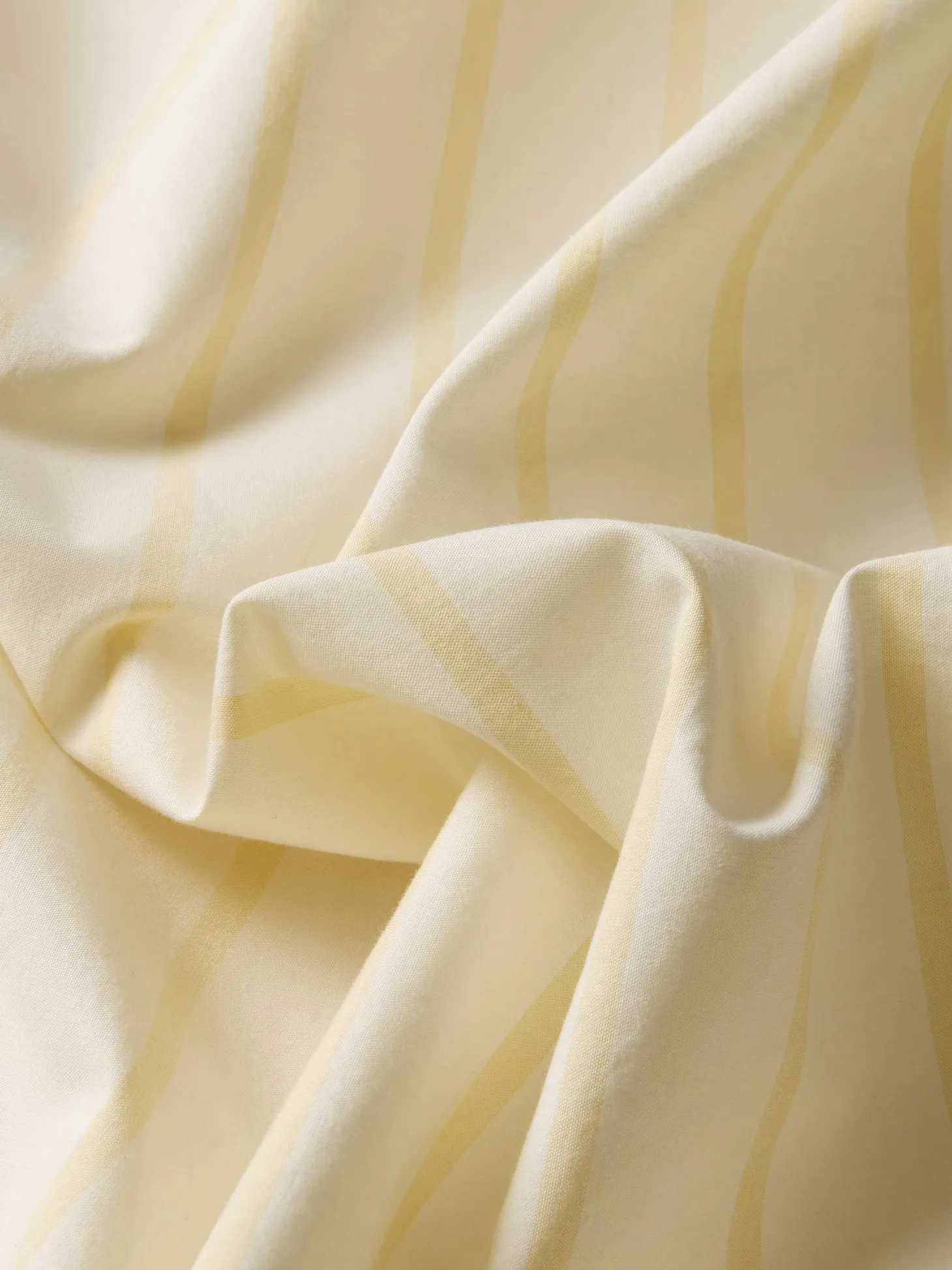 Butter Yellow Slumber Stripe Cotton Duvet Cover