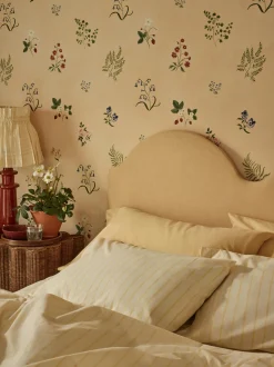 Butter Yellow Slumber Stripe Cotton Pillowcase (Pair)
