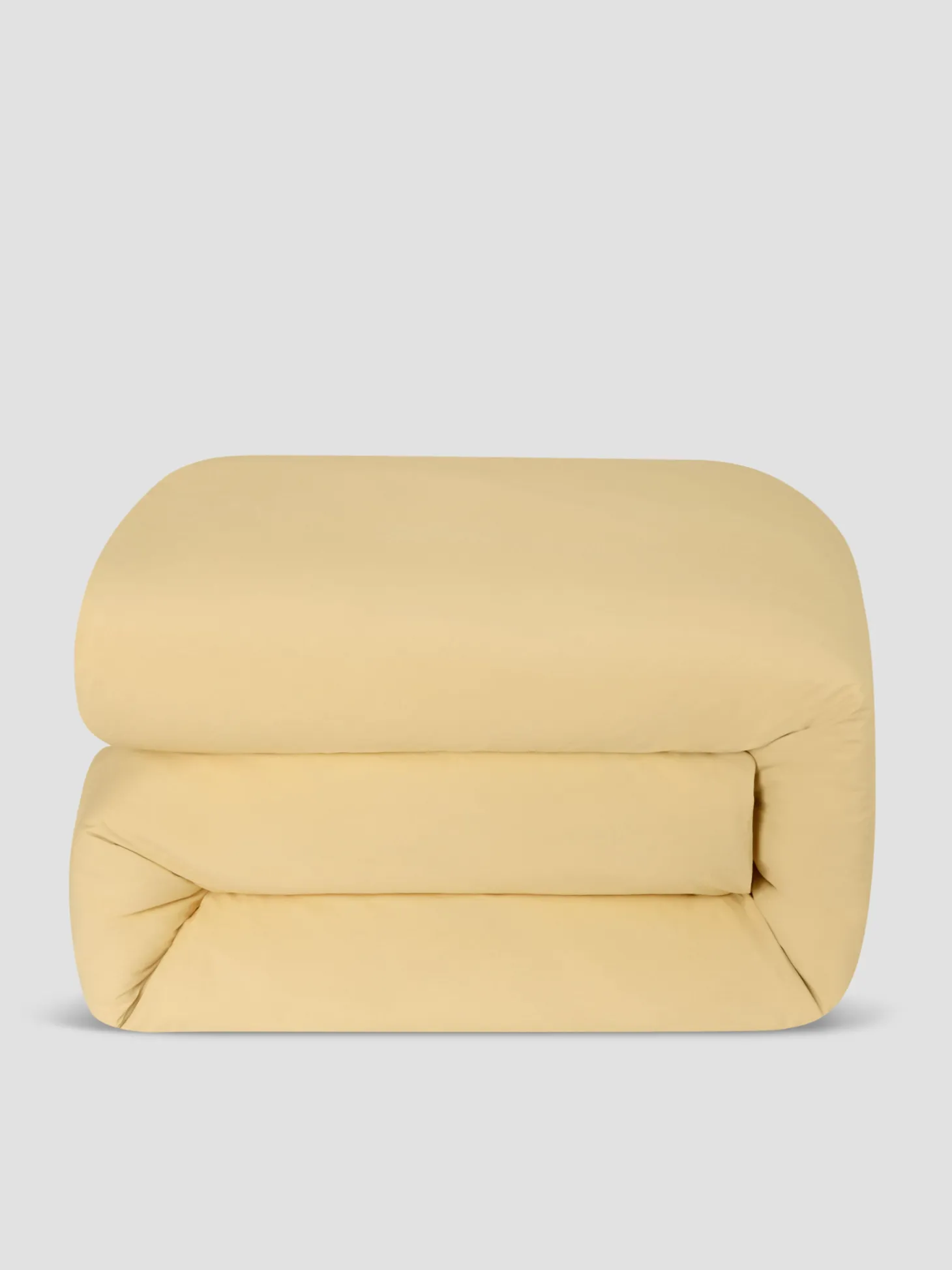 Butter Yellow Washed Cotton Percale Duvet Cover