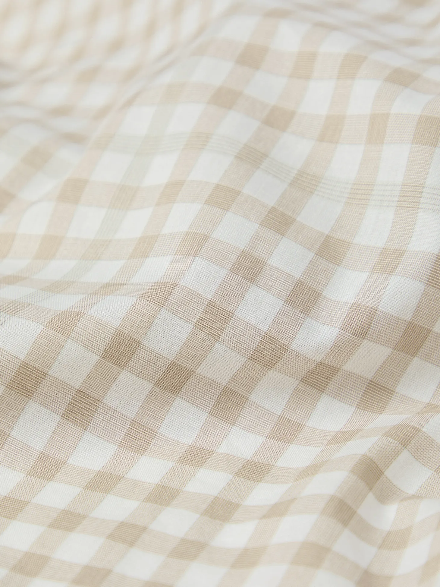 Café au Lait Gingham Kids Cotton Bedding Set