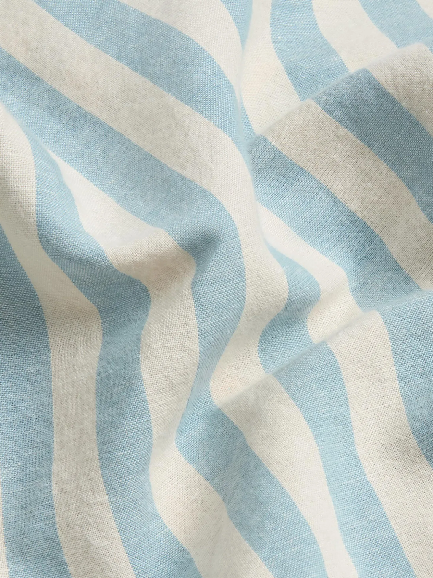 Coastal Blue Pembroke Stripe Linen Blend Pillowcase (Pair)