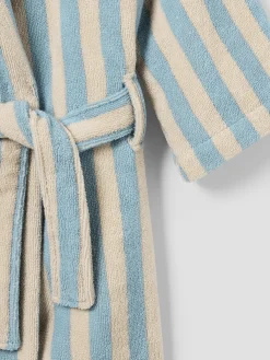 Coastal Blue Pembroke Stripe Kids Pembroke Stripe Cotton Robe