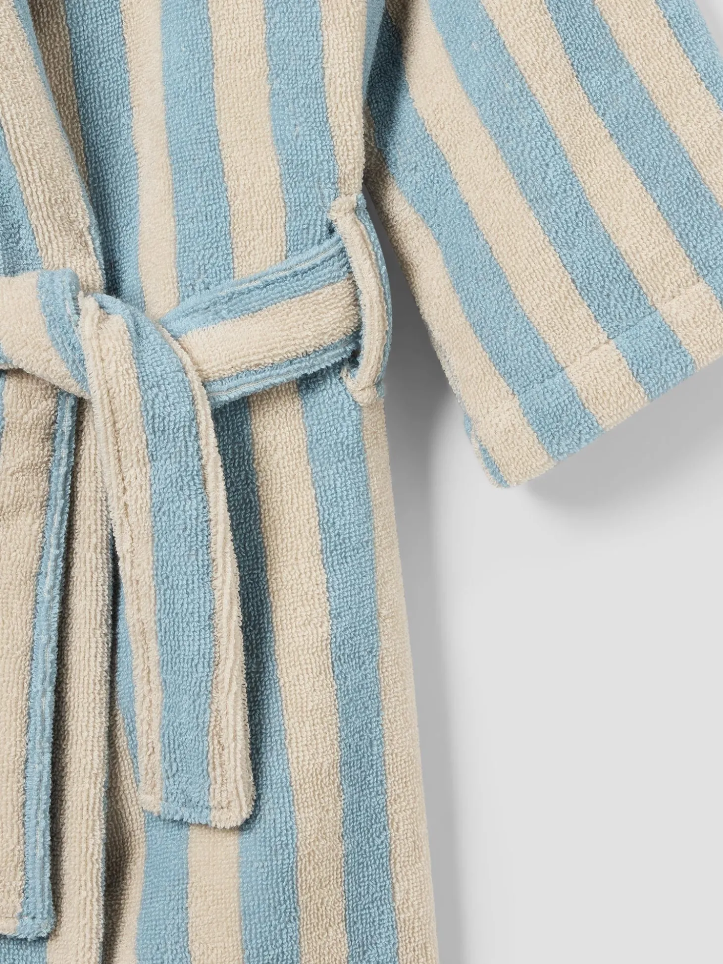 Coastal Blue Pembroke Stripe Kids Pembroke Stripe Cotton Robe