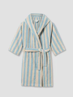 Coastal Blue Pembroke Stripe Kids Pembroke Stripe Cotton Robe