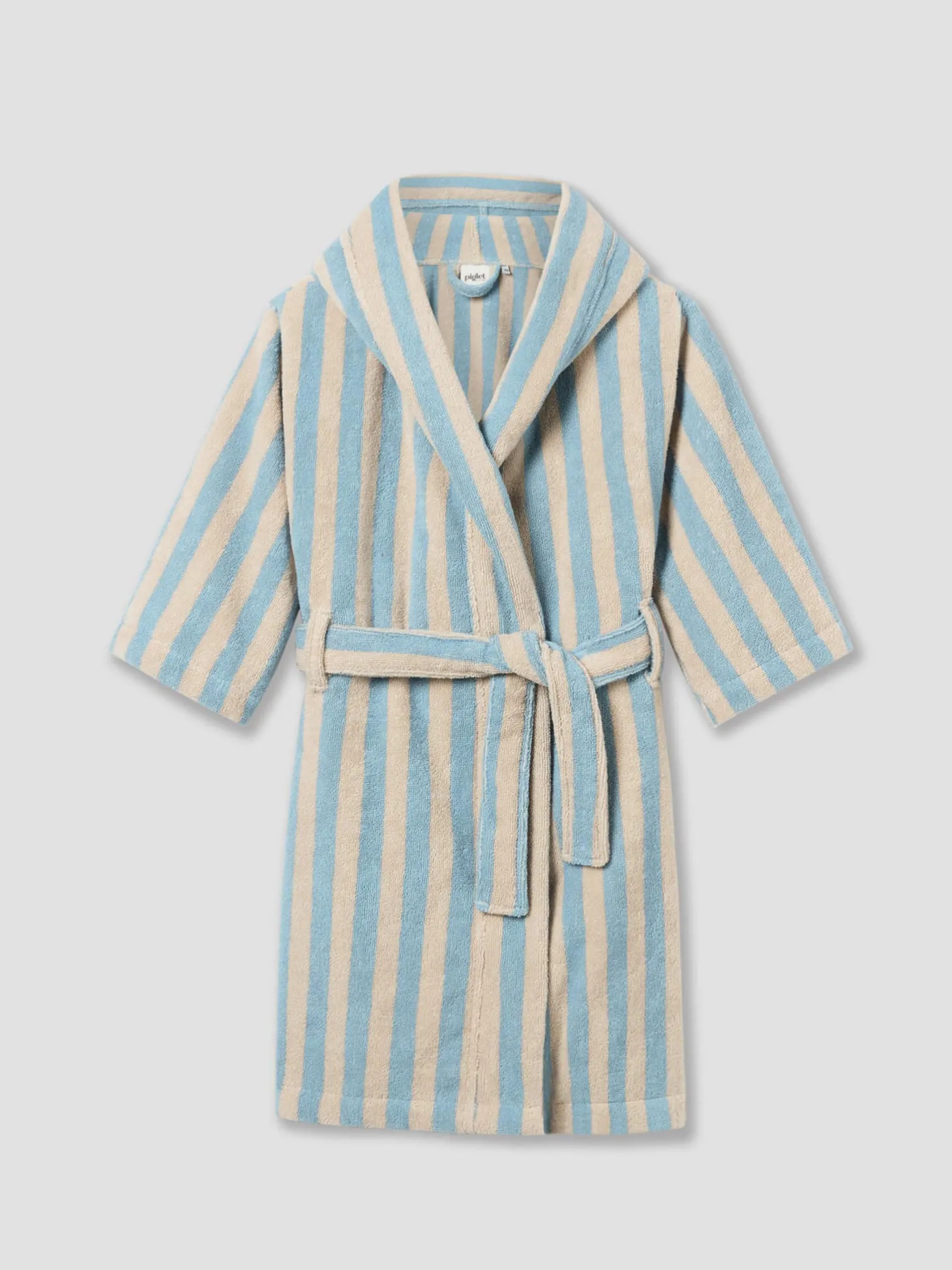 Coastal Blue Pembroke Stripe Kids Pembroke Stripe Cotton Robe