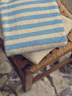 Coastal Blue Pembroke Stripe Cotton Towels