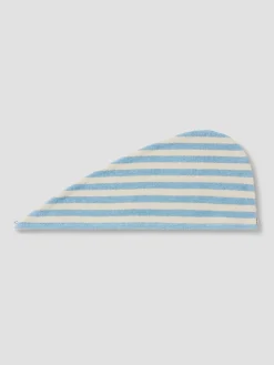 Coastal Blue Pembroke Stripe Cotton Hair Wrap