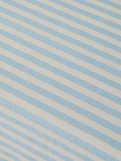 Coastal Blue Pembroke Stripe Linen Blend Tablecloth