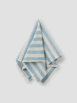 Coastal Blue Pembroke Stripe Linen Blend Napkin Set of 4