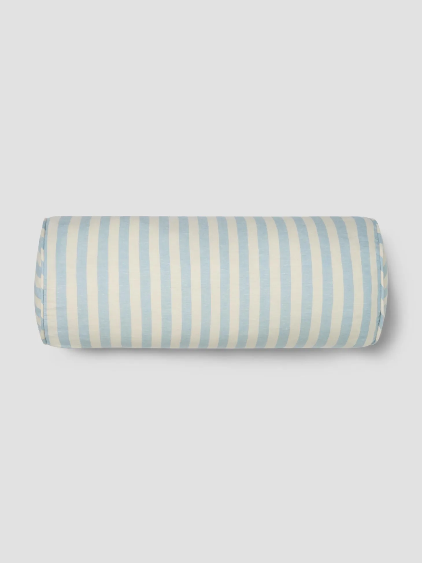 Coastal Blue Pembroke Stripe Linen Blend Bolster Filled Cushion