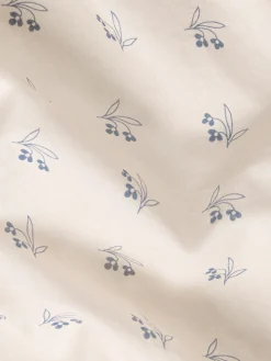 Cove Blue Martha Floral Cotton Pillowcases (Pair)