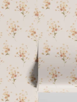 Cream Blush Daisy Bouquet Wallpaper
