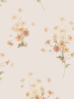 Cream Blush Daisy Bouquet Wallpaper