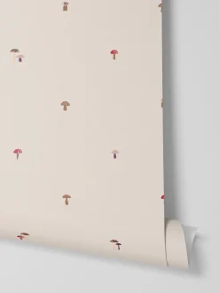 Cream Mushrooms Wallpaper