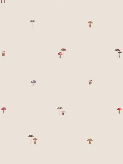 Cream Mushrooms Wallpaper