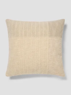 Cream & Oatmeal Soft Cross Weave Wool Square Cushion Cover