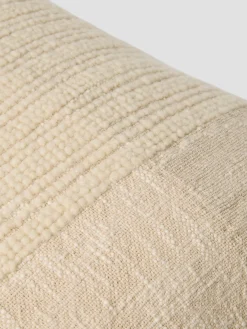 Cream & Oatmeal Soft Cross Weave Wool Square Cushion Cover