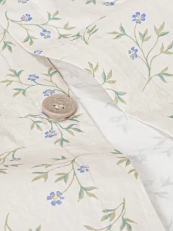 Cream Spring Sprig Cotton Duvet Cover